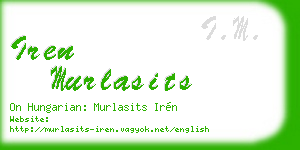 iren murlasits business card